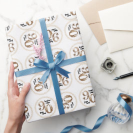 90. Geburtstag Elegantes Party Geschenkpapier
