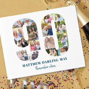 90. Geburtstag Erinnerungsfoto-Collage Gästebuch
