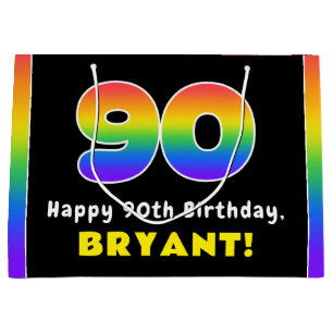 90. Geburtstag: Farbenfroher Regenbogen # 90, Indi Große Geschenktüte