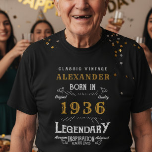 90. Geburtstag Fügen Sie Ihren Namen hinzu Geboren T-Shirt