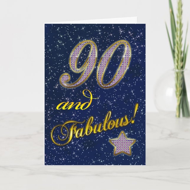 90. Geburtstag für jemanden Fabulous Karte (Vorderseite)