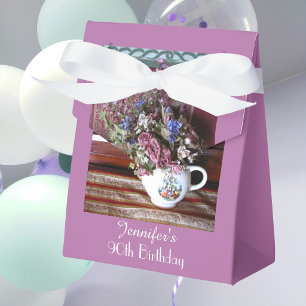 90. Geburtstag Geschenkbox, Vintage-Teekanne Geschenkschachtel
