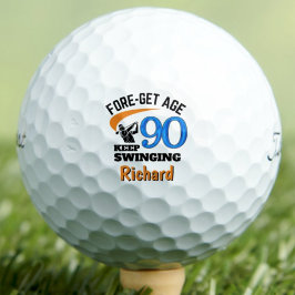 90. Geburtstag Golf Balls 90 Jahre Funny Gift Blau Golfball
