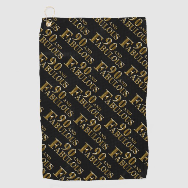 90. Geburtstag Golfhandtuch (Vorderseite)