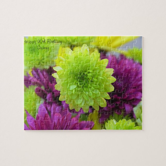 90. Geburtstag Großmutter Puzzle (Horizontal)
