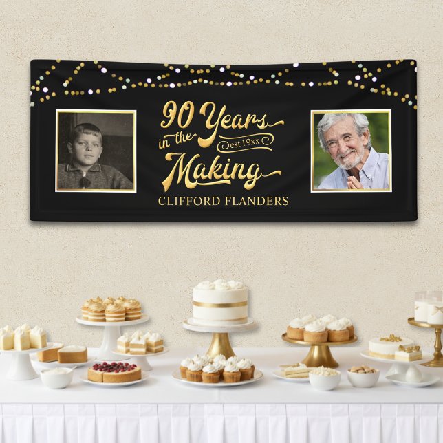 90. Geburtstag in den MAKING String Lights Banner (Von Creator hochgeladen)