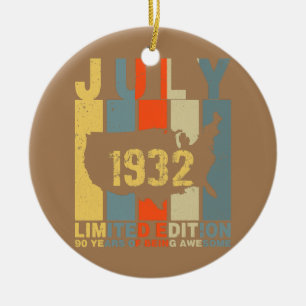 90. Geburtstag Juli 1932 90 Jahre Phantastisch Keramik Ornament