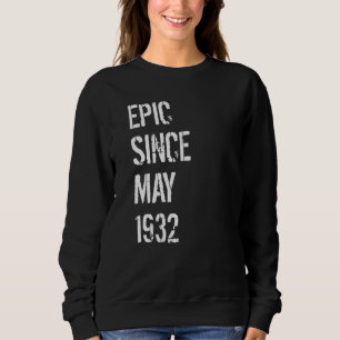 90. Geburtstag Jungen Mädchen Geboren Mai 1932 90 Sweatshirt