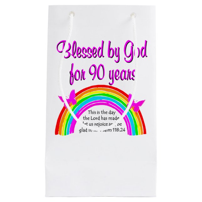 90. GEBURTSTAG KLEINE GESCHENKTÜTE (Vorderseite)