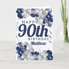 90. Geburtstag Marineballons Karte