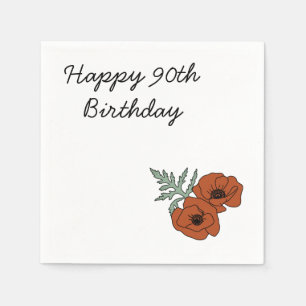90. Geburtstag Napkins Serviette