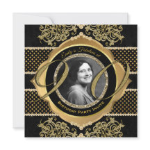 90. Geburtstag Ninetieth Gold Diamond Foto Rahmen