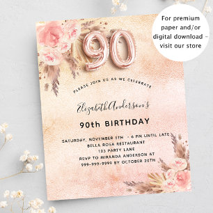 90. Geburtstag Pampas Gras Rose