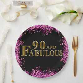 90. Geburtstag Pappteller