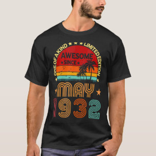 90. Geburtstag Phantastisch Seit Mai 1932 Vintag T-Shirt