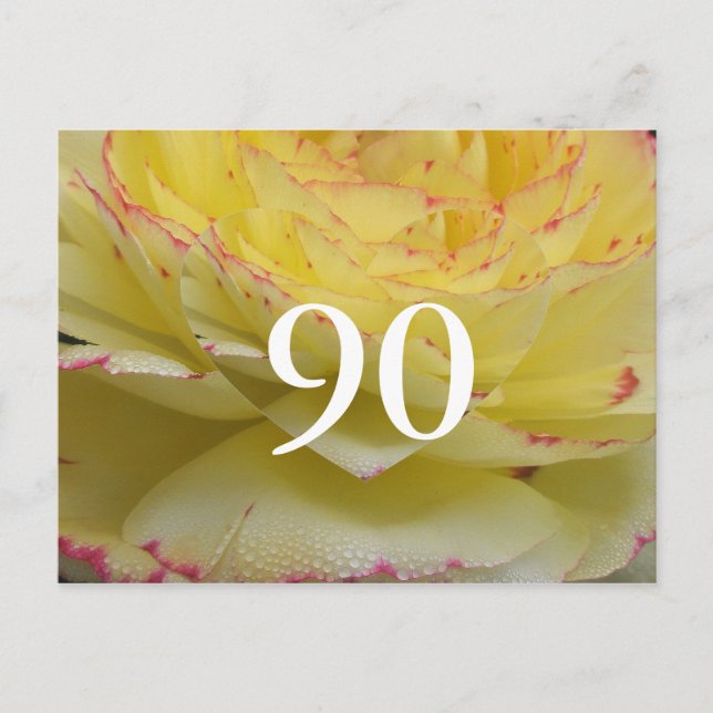 90. Geburtstag Postkarte (Vorderseite)