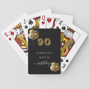 90. Geburtstag Schwarzgoldleoparden Tier Spielkarten