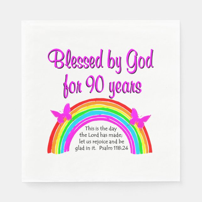90. GEBURTSTAG SERVIETTE (Vorderseite)