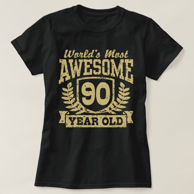 90. Geburtstag T-Shirt (Design vorne)