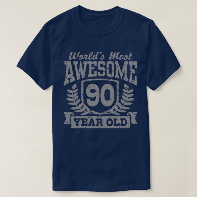 90. Geburtstag T-Shirt (Design vorne)