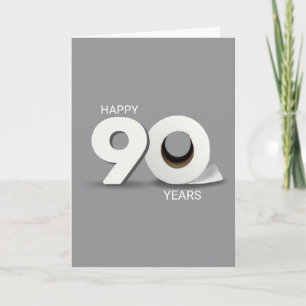 90. Geburtstag Toilettenpapierrolle Karte