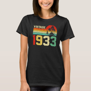 90. Geburtstag Vintage 1933 Retro Männer Frauen 90 T-Shirt