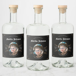 90. Geburtstag - Vintager Klassiker Alkoholflaschenetikett