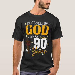 90. Geburtstag von Gott gesegnet für 90 Jahre alte T-Shirt