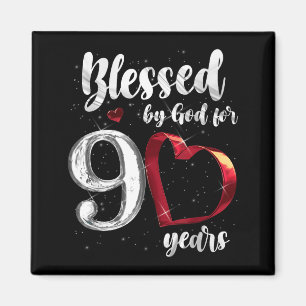90. Geburtstag Von Gott Gesegnet Für 90 Jahre Gebu Magnet