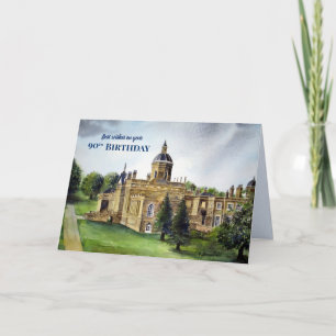 90. Geburtstag wünscht Castle Howard York Malerei Karte