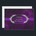 90. GEBURTSTAGLICHE EINLADUNG - LILA/GEMS<br><div class="desc">WUNDERSCHÖNE PARTY EINLADUNG AKZENTING JEWELS/GEMS (Imitate - digital für einen realistischen Effekt konzipiert),  die Ihre Gäste beeindrucken wird. Gleiches Bild für Einladungen ab 40 Jahren (Einschnitte von 10 bis 100)</div>