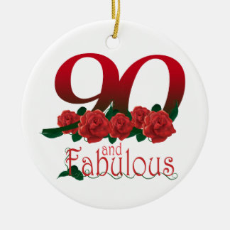 90. Geburtstags-Blume Keramik Ornament