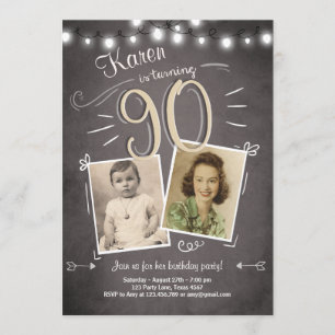 90. Geburtstags-Einladungs-Vintager neunzig Einladung