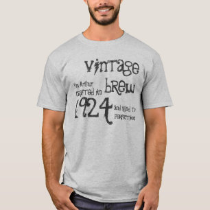 90. Geburtstags-Geschenk1924 Vintages Brew-Grau T-Shirt