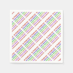 90. Geburtstags-Meilensteine Serviette