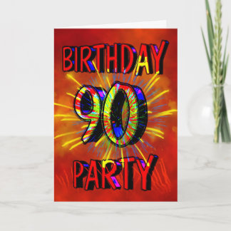 90. Geburtstags-Party Einladung