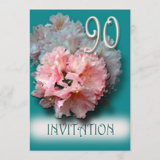 90. Geburtstags-Party Einladung der Rhododendren