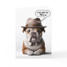 90. Geburtstagsbulldog mit Fedora