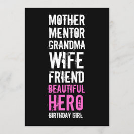 90. Geburtstagseinladung - Mama Schöner Held Einladung