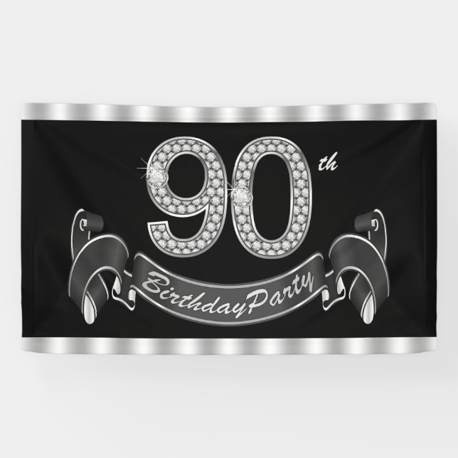 90. Geburtstagsfeier Banner (Horizontal)