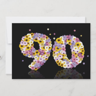 90. Geburtstagsfeier mit Blumenbriefen Einladung