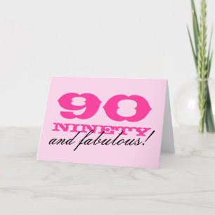 90. Geburtstagskarte für Frauen 90 und Karte