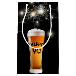 90. Geburtstagsparkler in Beer Kleine Geschenktüte