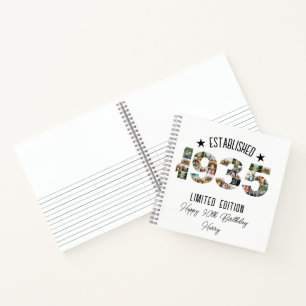 90. Geburtstagsparty FotoCollage gegründet 1935 Notizbuch