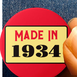 90. Geburtstagsparty geboren 1934 90 Button