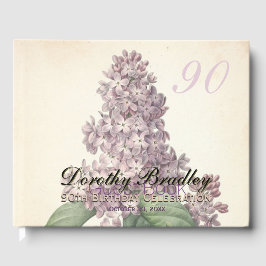 90. Geburtstagsparty Lilac Custom Gästebuch