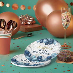90. Geburtstagsparty Marineballons Pappteller
