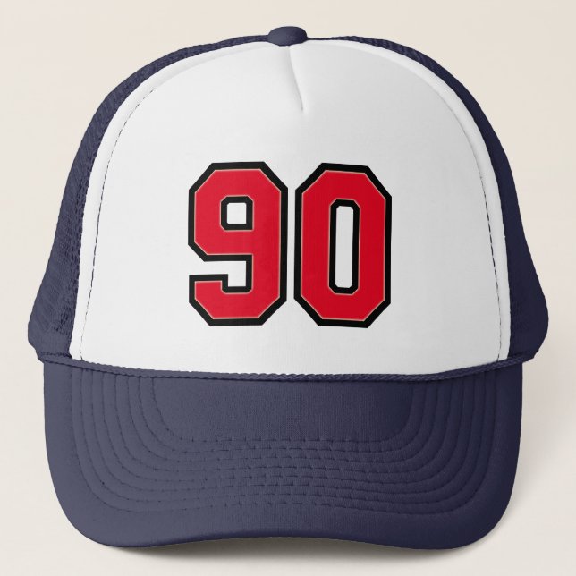 90. Geburtstagsparty Trucker Hat Truckerkappe (Vorderseite)