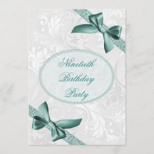 90. Geburtstagsparty von Damask und Bows Einladung