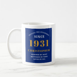 90. Geburtstagsstandards Geboren 1931 Ihren Namen  Kaffeetasse